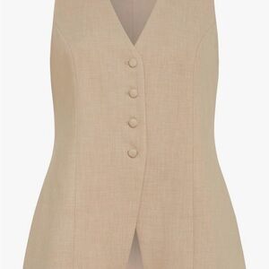 City Chic Tori Button-Front Vest-Size 18